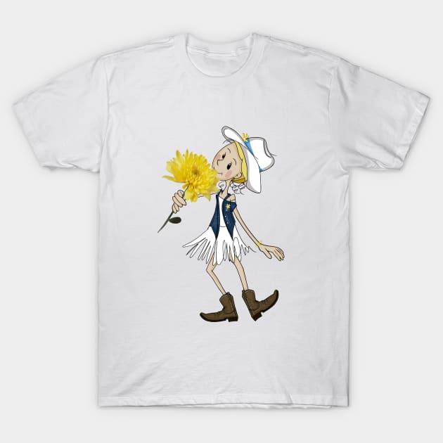 Flower Girl Cowgirl T-Shirt by AuburnQuailart